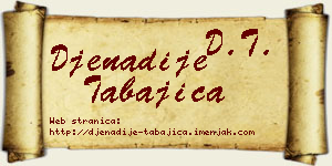 Đenadije Tabajica vizit kartica